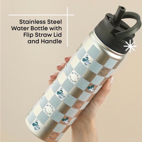 New Disney Mickey Mouse Gold and Black Water Bottle - Picture 2 of 3